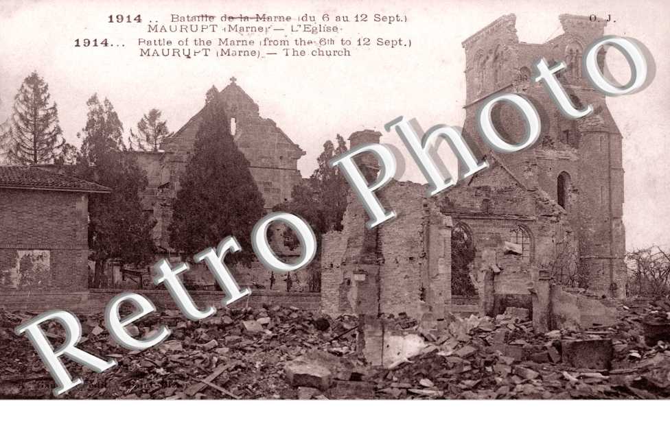 eglise apres bombardement