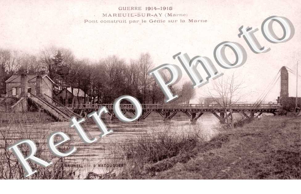 Pont construit par le Genie sur la Marne