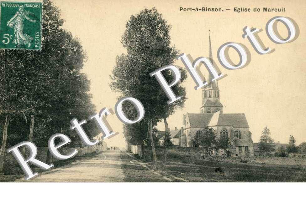 PORT A BINSON l'eglise de Mareuil