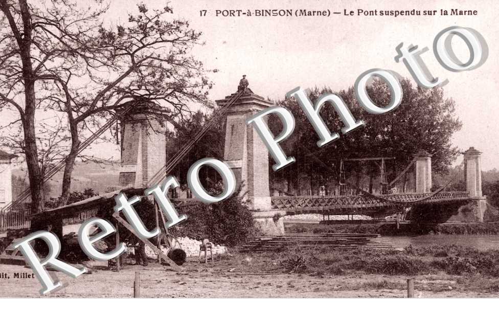 PORT A BINSON le pont suspendu