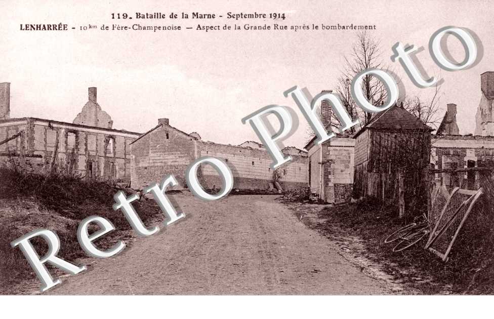 Bataille de la Marne 1914-1918 - Grande rue apres le bombardement