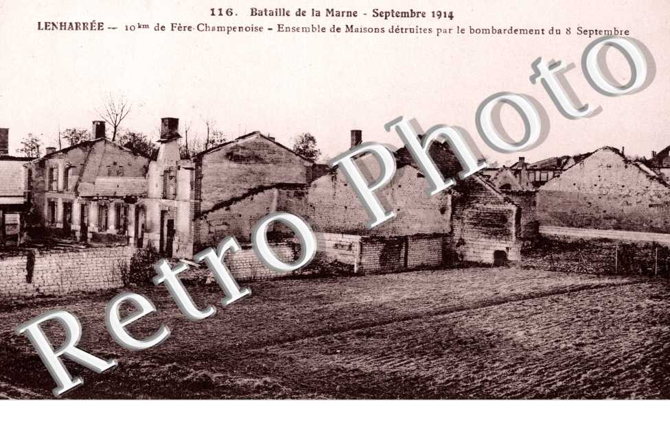 Bataille de la Marne 1914-1918 - ensemble des maisons detruites par le bombardement