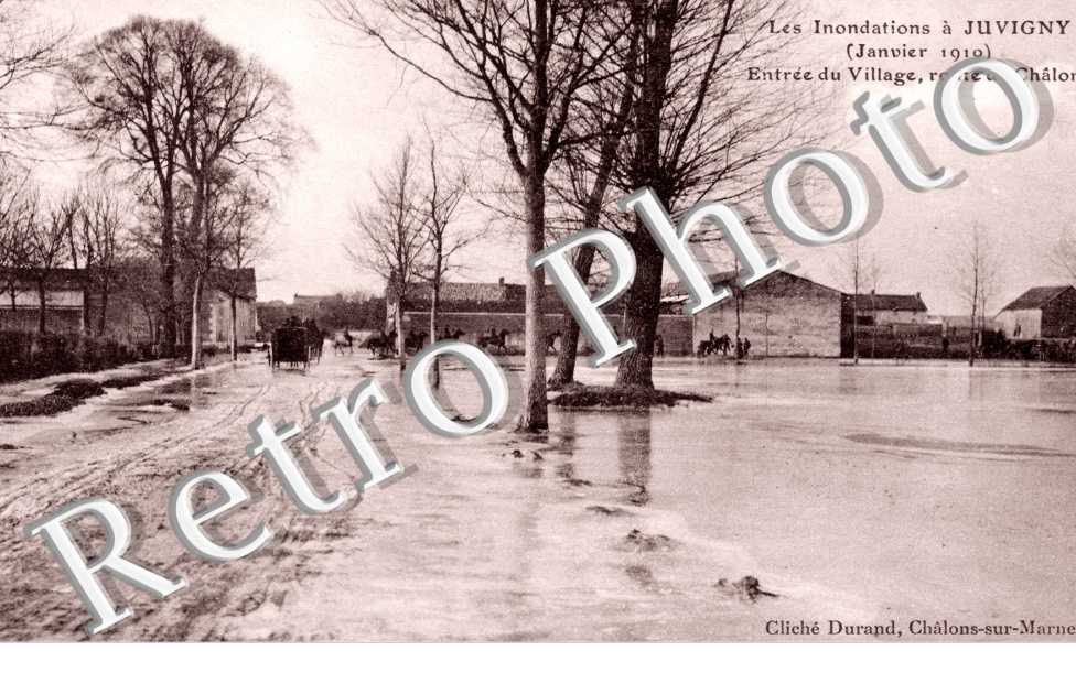 Inondations, Route de Chalons 1910