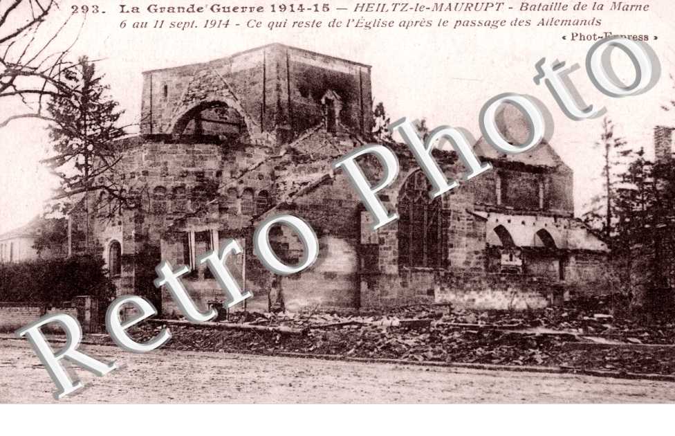 Ce qui reste de l'Eglise après le Passage des Allemands