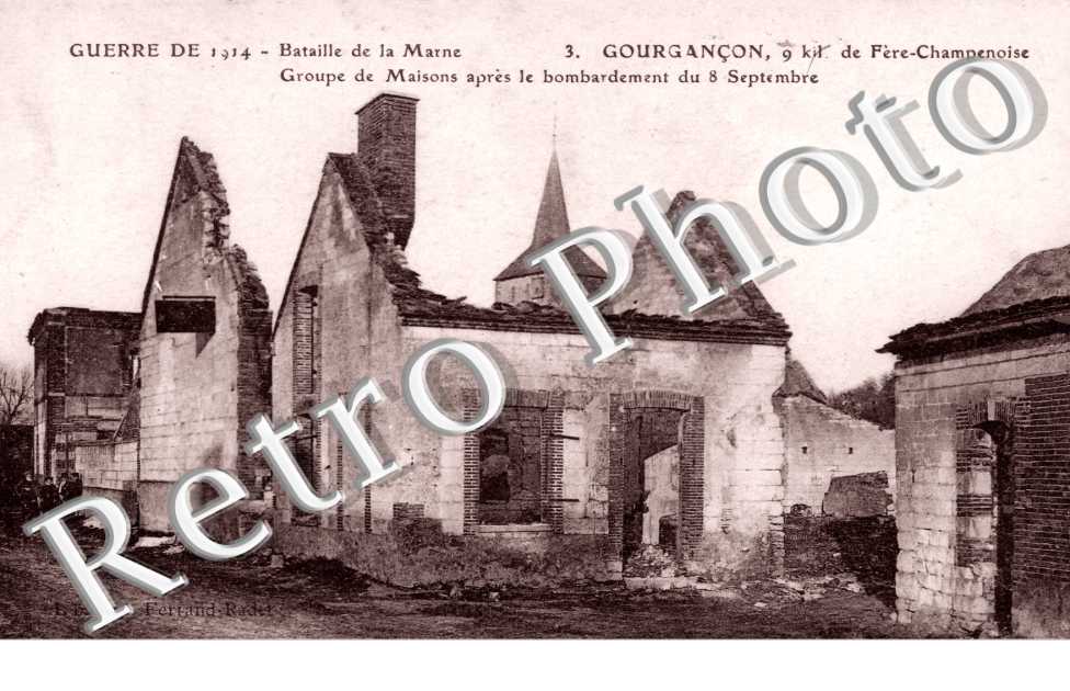 Groupe de Maisons après le Bombardement