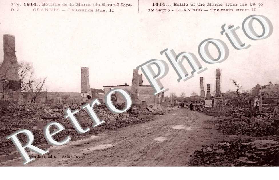 Bataille de la Marne 1914-1918  -  la garnde rue