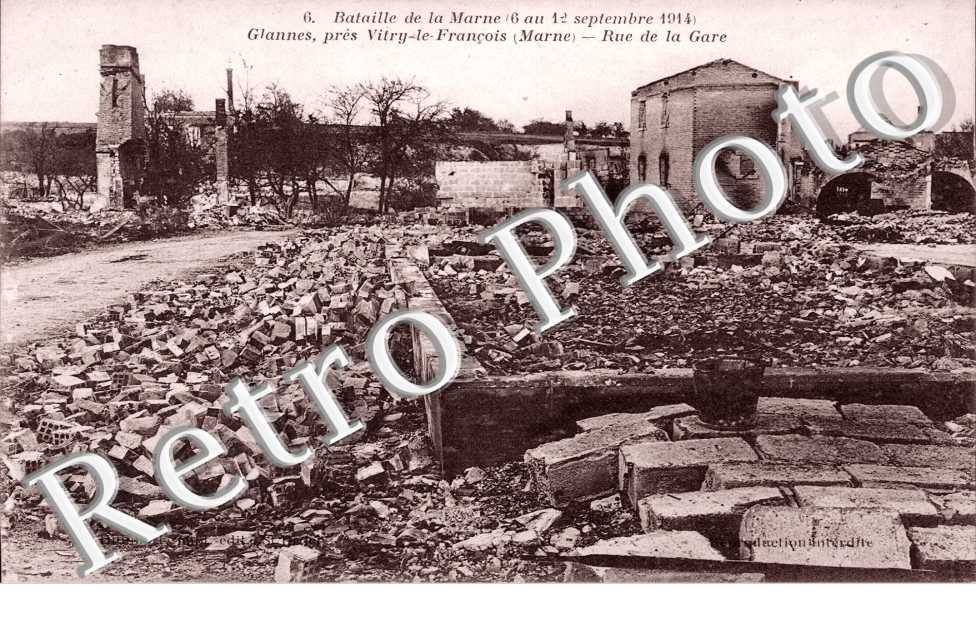 Bataille de la Marne 1914-1918  -  Rue de la gare