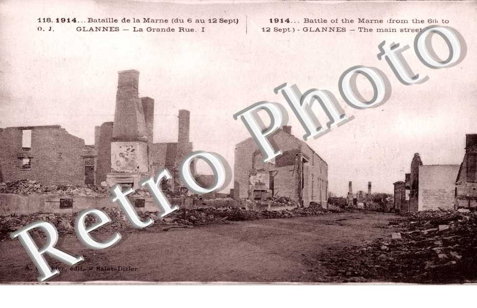 Bataille de la Marne 1914-1918  -  la garnde rue