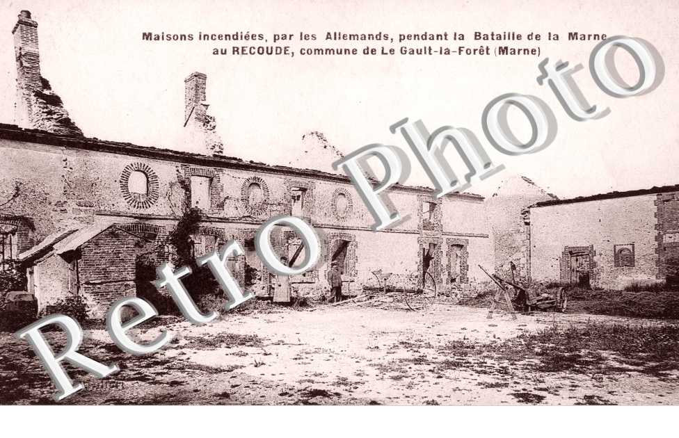 Le Gault la Foret, Maisons incendiees par les allemands