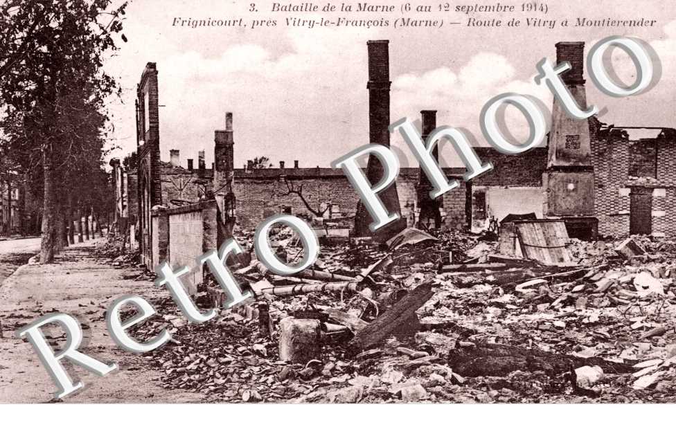 Route de Vitry a Moutierender en ruines