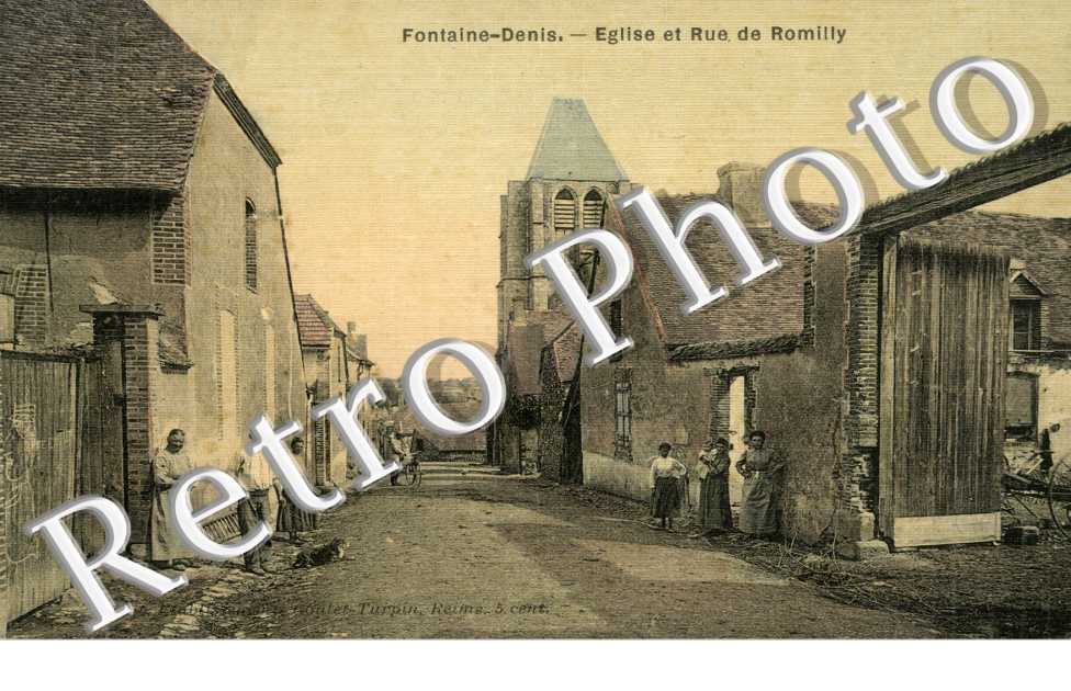 Eglise et rue de Romily