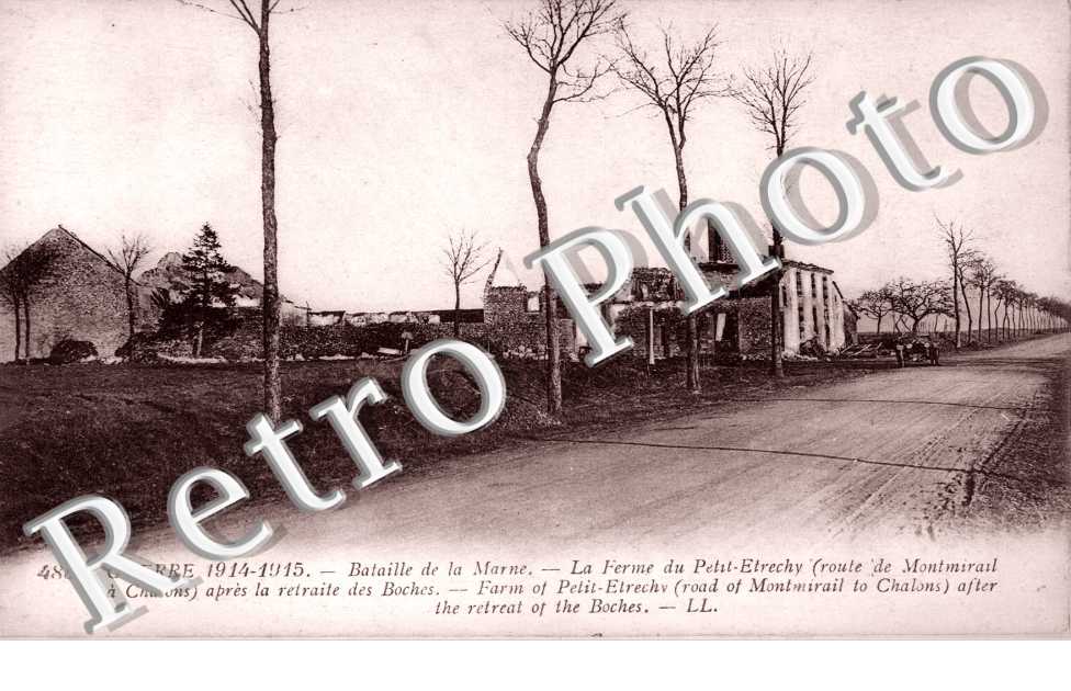 La ferme du petit Etrechy apres la retraite des Boches