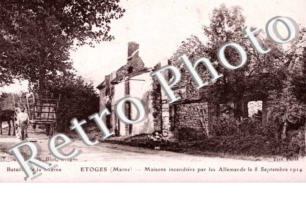 Maison incendiee par les Allemands le 8 sept.1914