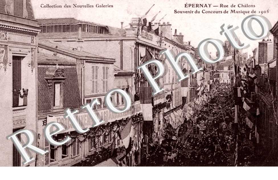 Rue de  Chalons - Souvenir du Concours de Musique de 1905