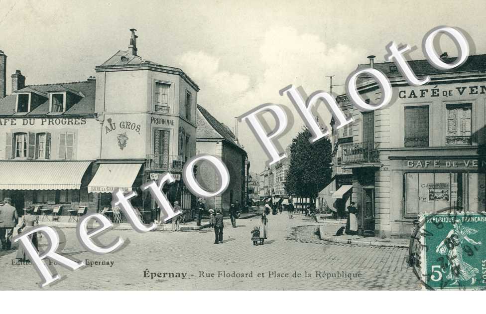 Rue Flodard et Place de la Republique