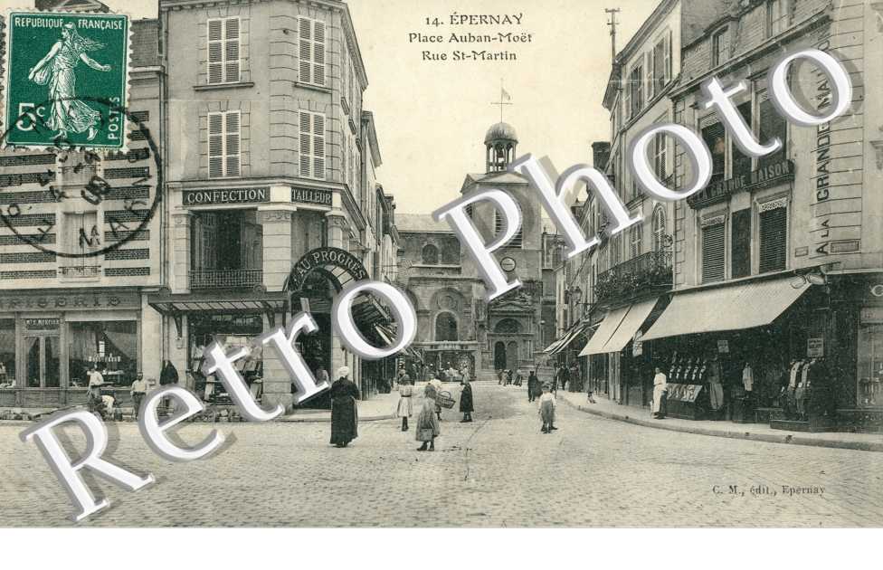 Place Auban Moët, Rue Saint Martin