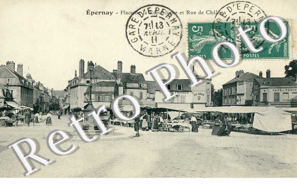 la Place de la Republique et Rue de Chalons