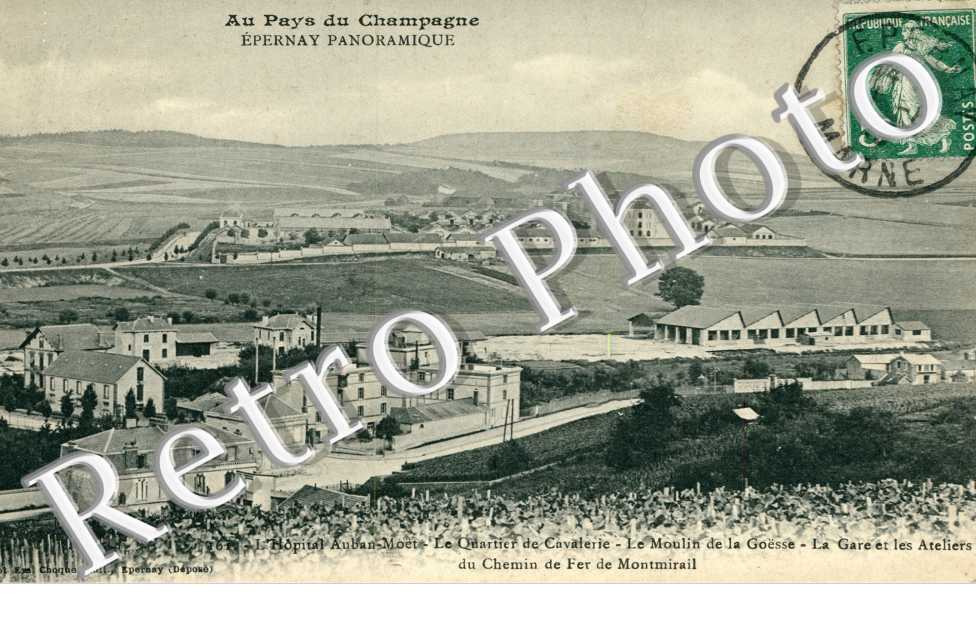 Epernay Panoramique, l'Hopital Auban-Moret, le Quartier de Cavalerie