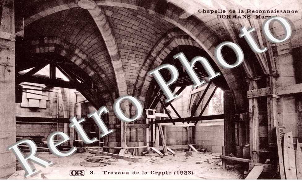 Chapelle de la reconnaissance - travaux de la Crypte (1923)