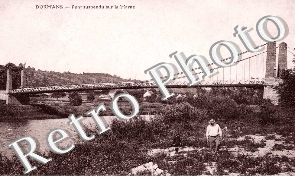 Pont suspendu sur la Marne