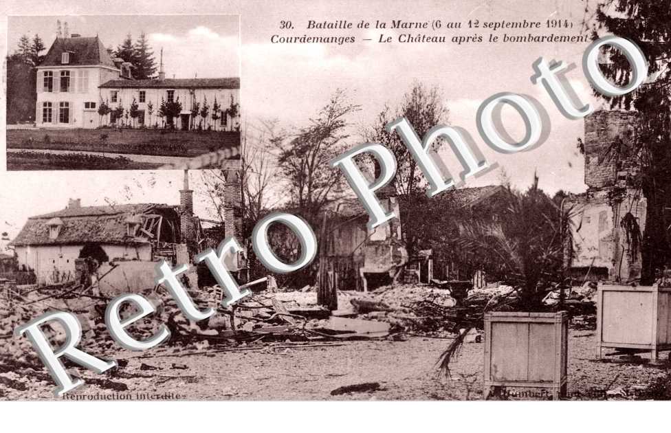 Bataille de la Marne - Le chateauapres le bombardement