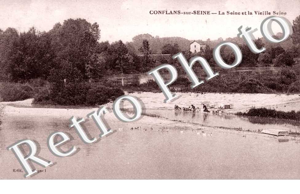 Conflans-sur-Seine, la Seine et la Vieille Seine