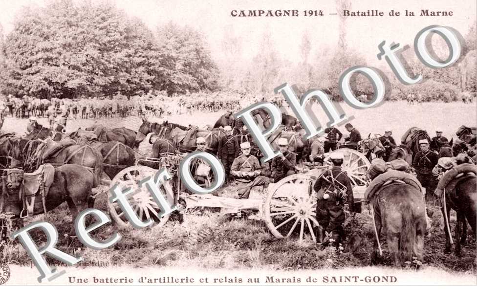 Coizard-Joches, Bataille de la Marne, Une batterie d'artillerie et relais au Marais de Saint-Gond