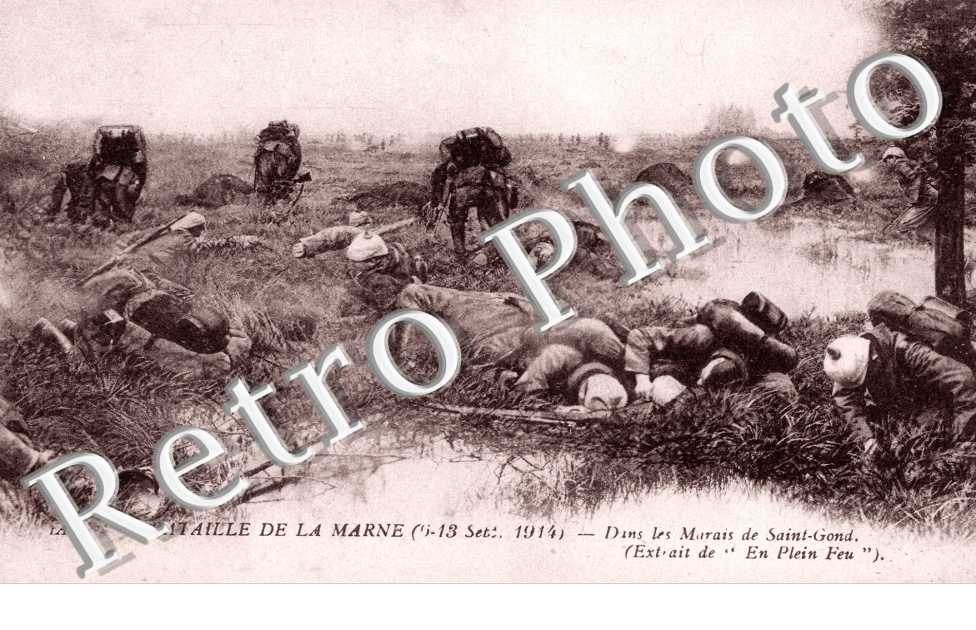 Bataille de la Marne Septembre 1914, dans les Marais de Saint-Gond
