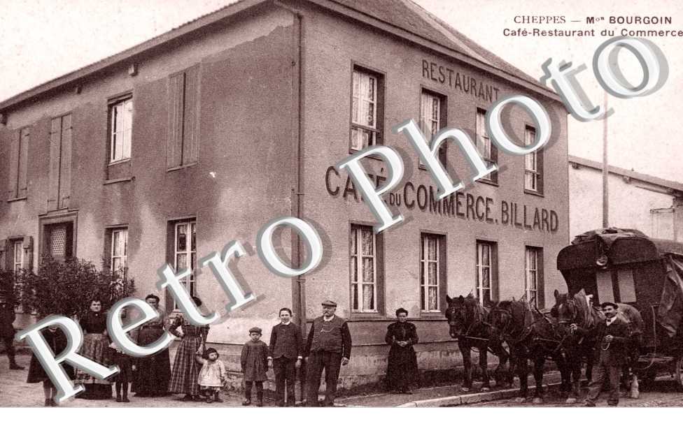 Cheppes-la-Prairie, Cafe-Restaurant du Commerce. Billard
