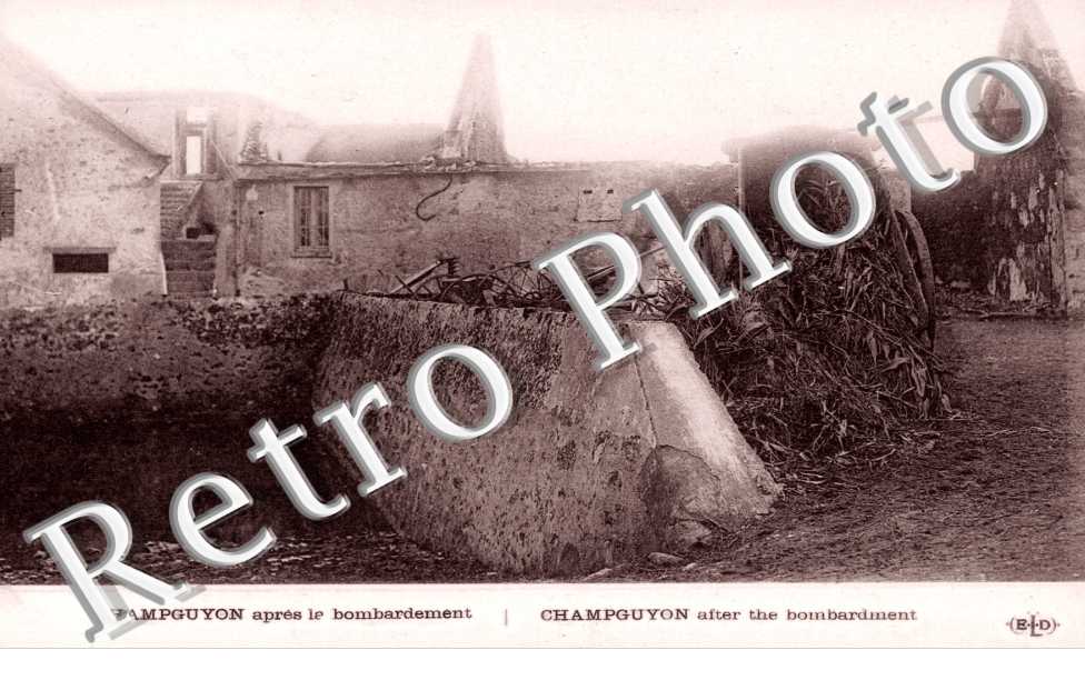 Champguyon apres le bombardement