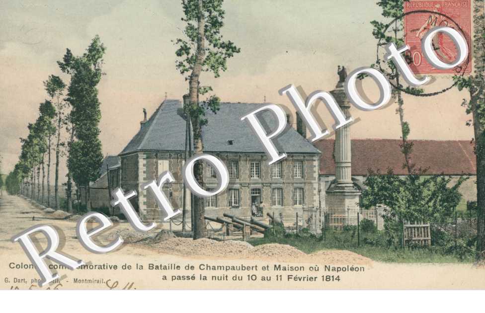 Colonne Commemorative et Maison ou Napoleon Ier a passe une nuit en 1814