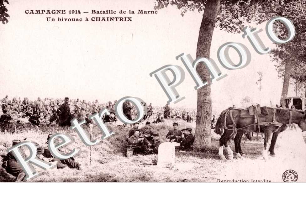 Campagne 1914, Bataille de la Marne, Un bivouac a Chaintrix