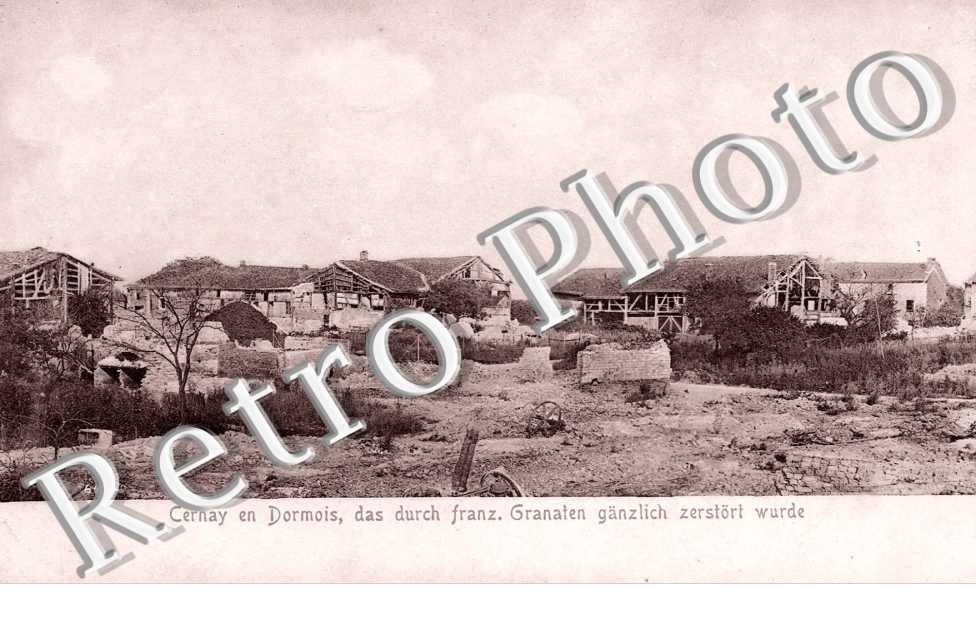 Cernay en Dormois das durch franzosische Granaten ganzlich zerstort wurde