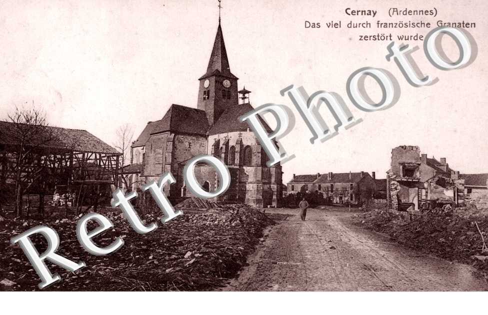 Cernay-en-Dormois, Das viel durch franzosische Granaten zerstort wurde