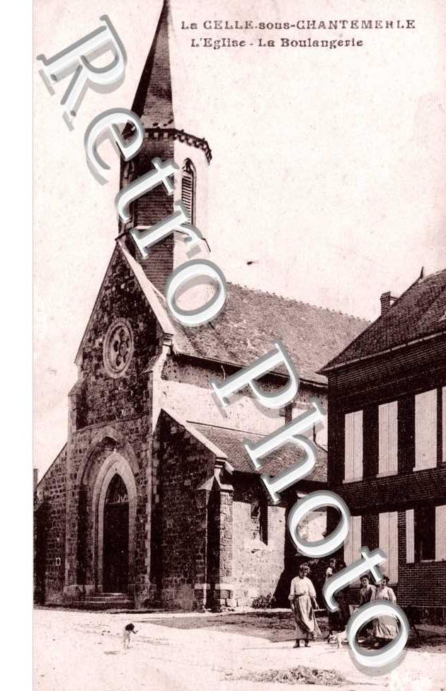 La Celle-sous-Chantemerle, l'Eglise, la Boulangerie