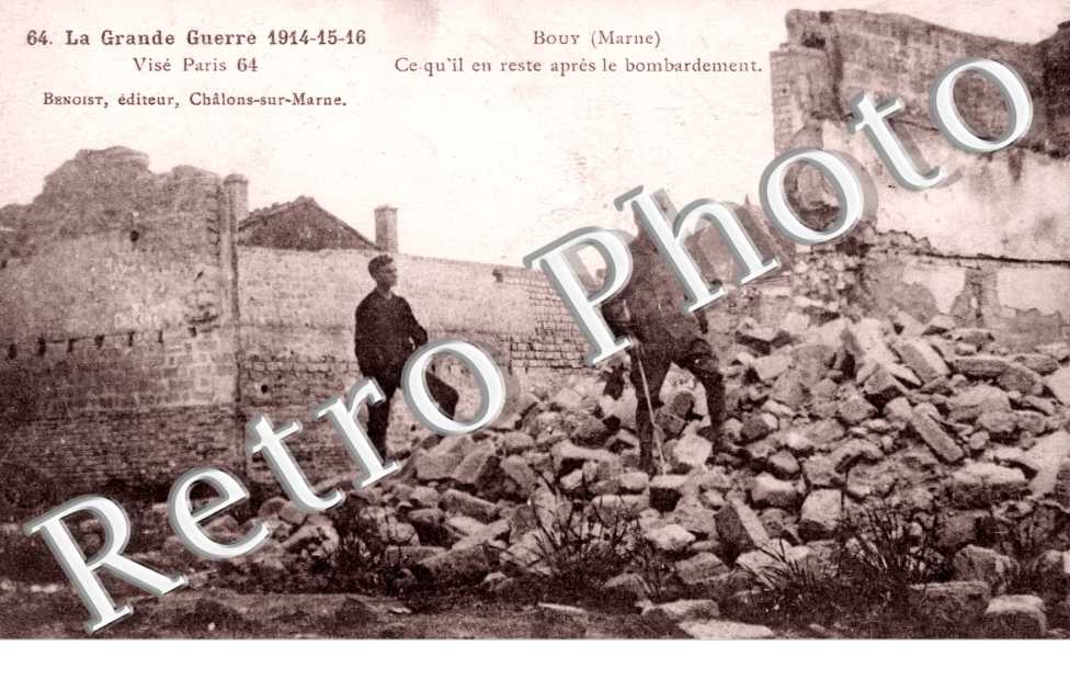 les Ruines de Bouy apres le Bombardement