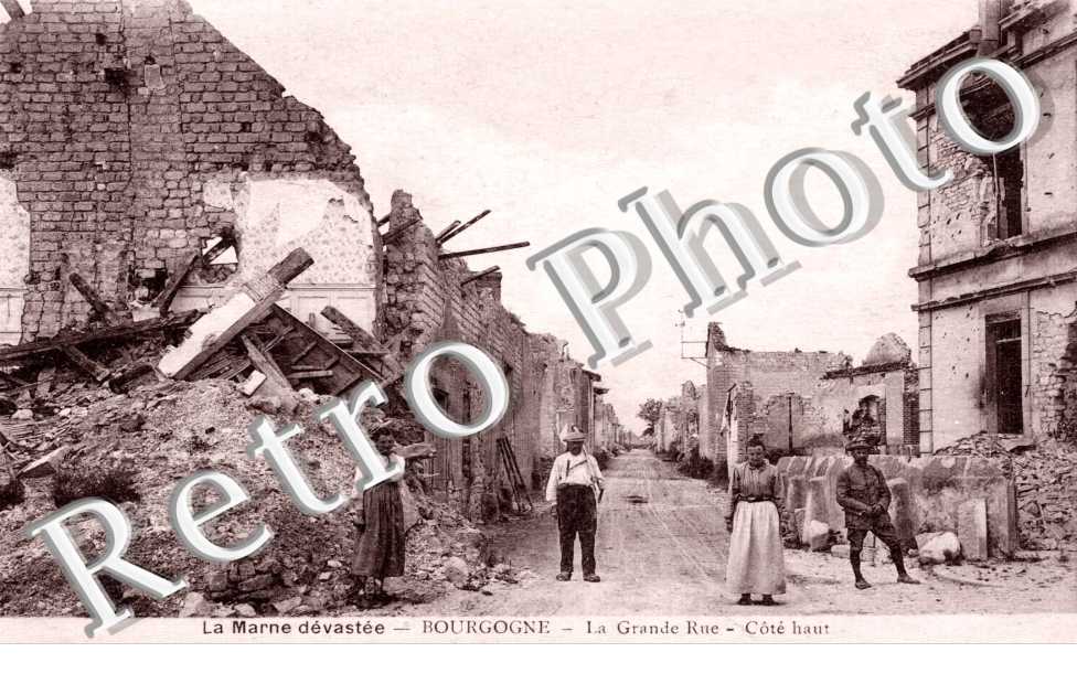 la Marne Devastee, la Grande Rue, Cote Haut
