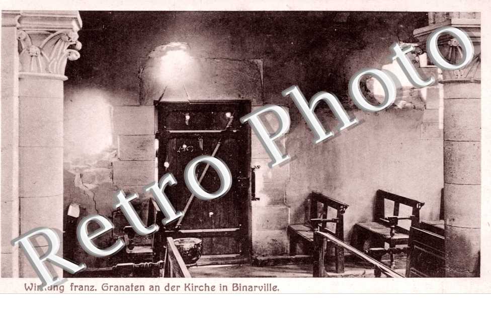 Wirkung franz, Granaten an der Kirche in Binarville