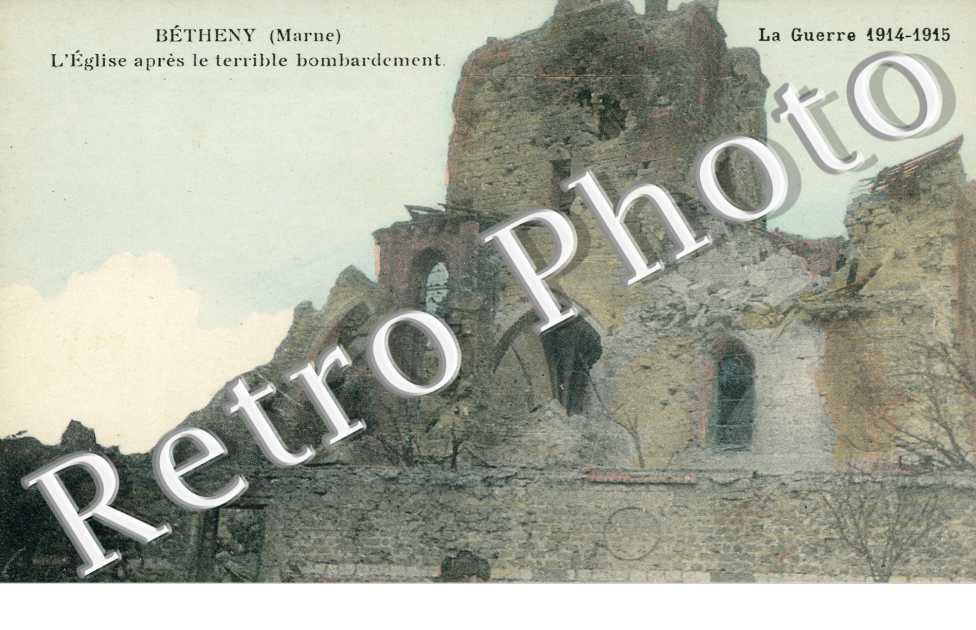 l' eglise apres le terrible bombardement