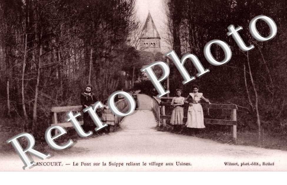 le Pont sur la Suippe reliant le village aux Usines