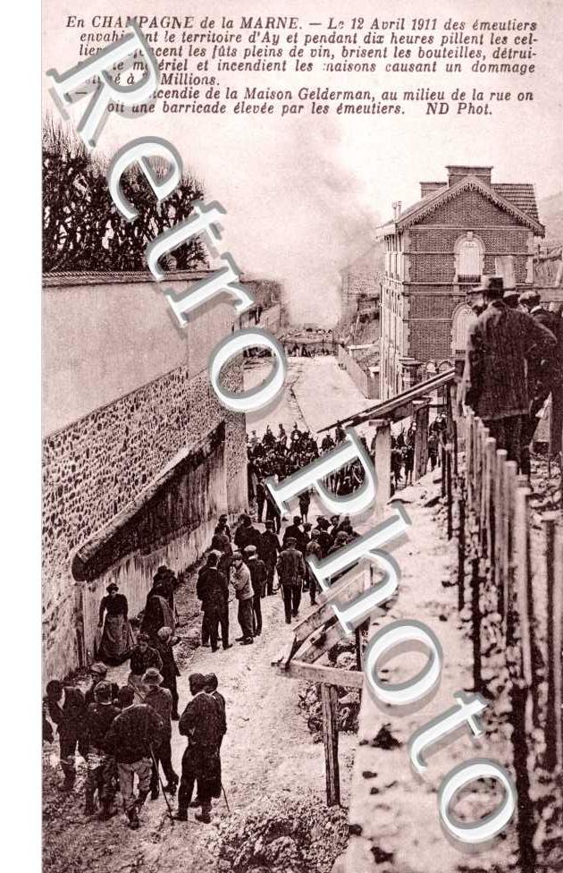 12 avril 1911, emeutiers et incendie de la Maison Gelderman