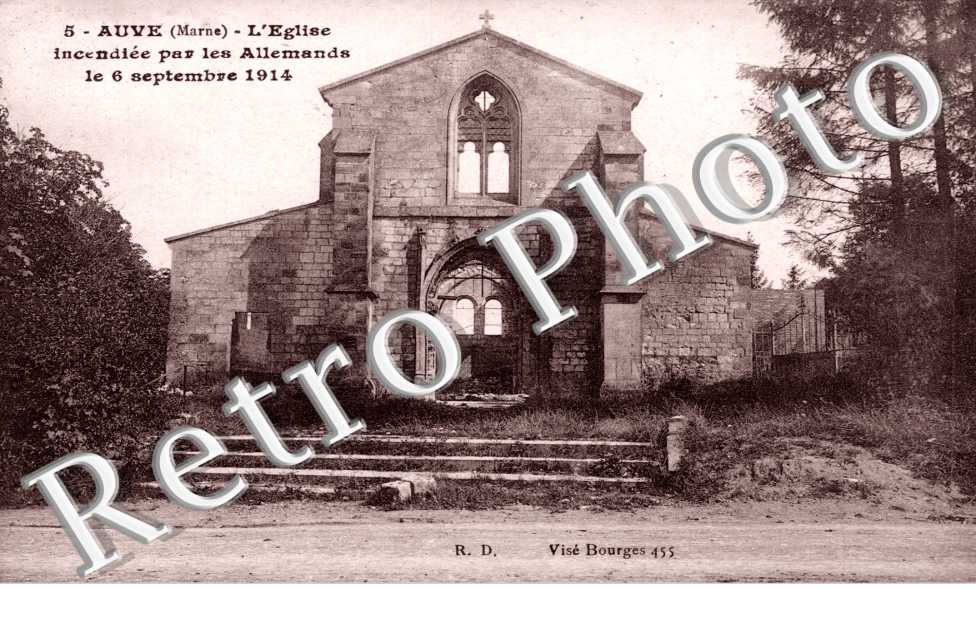 l'Eglise, incendiee par les allemands le 6 septembre 1914