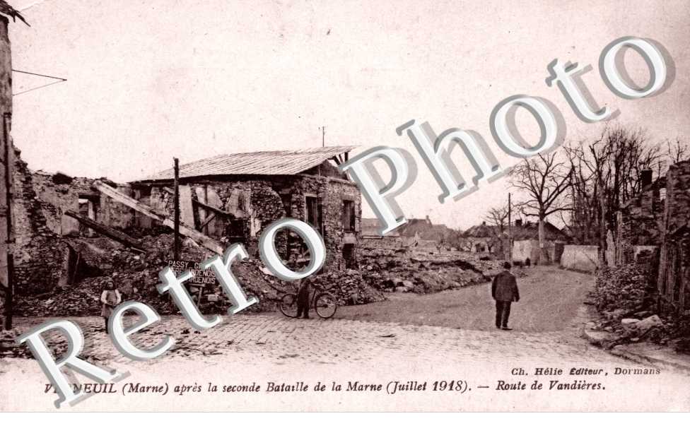 apres la seconde bataille de la Marne (juillet 1918), route de Vandieres