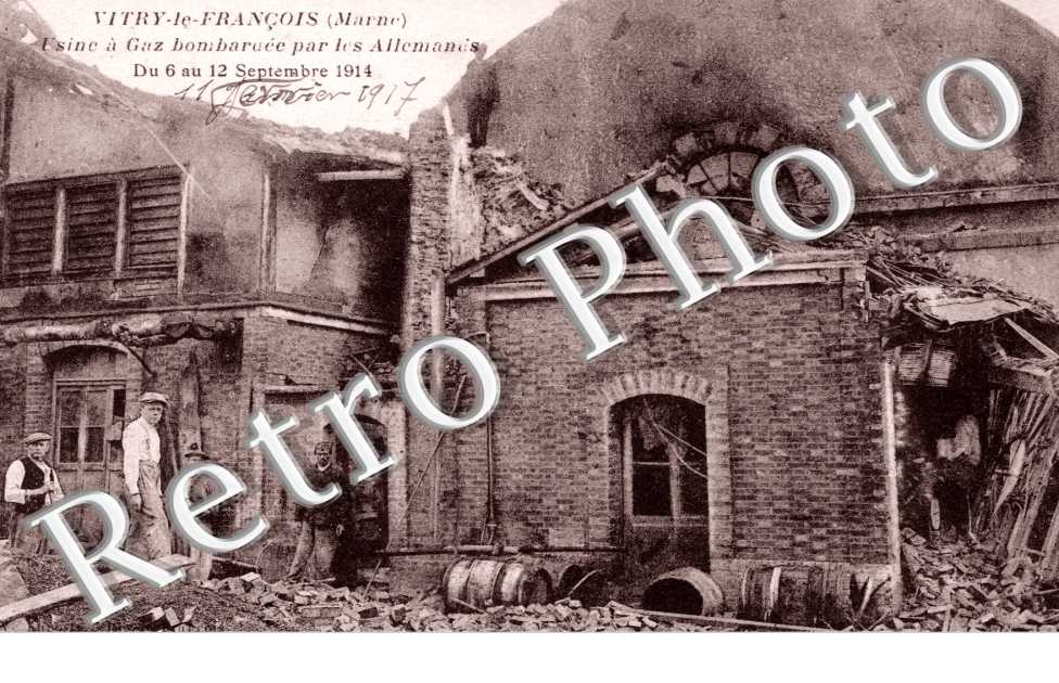 Usine a Gaz Bombardee par les allemands du 6 au 12 sept.1914