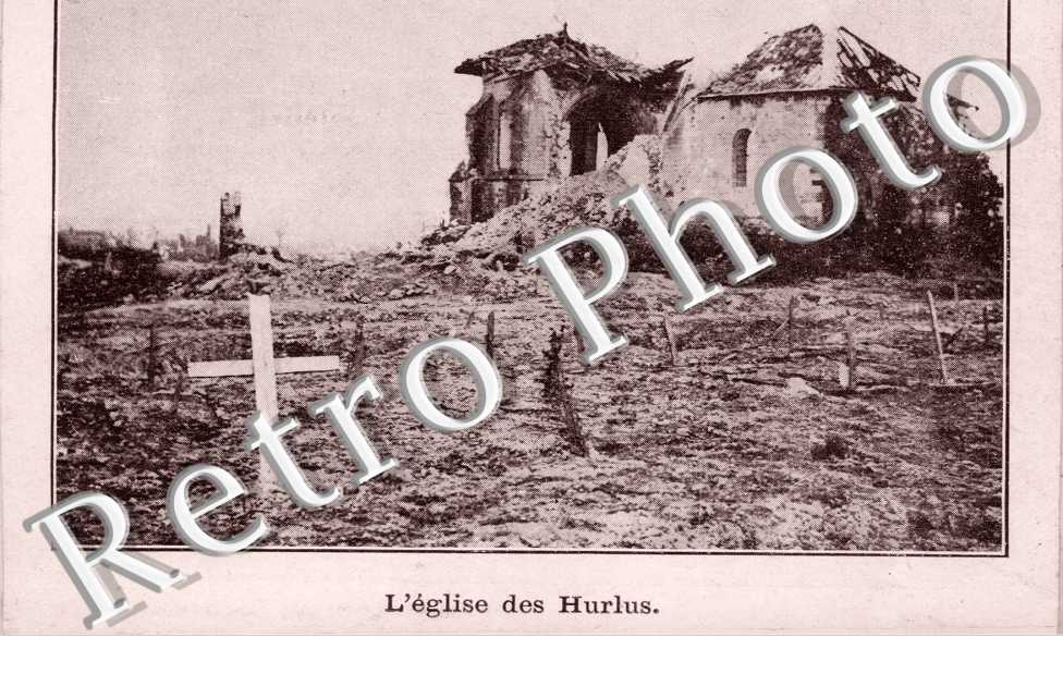 l'Eglise des Hurlus en ruines