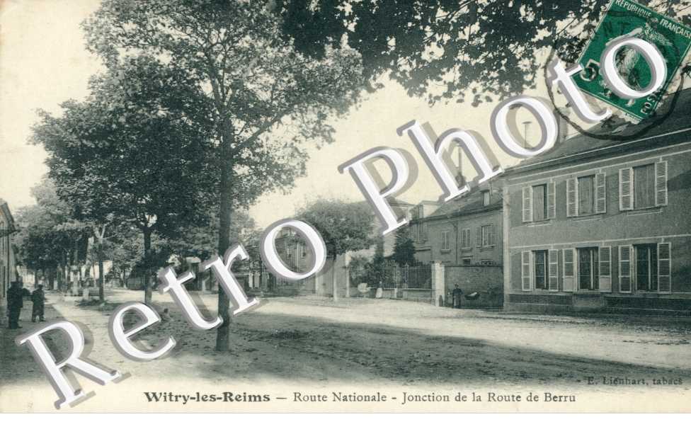 route nationale, jonction de la route de Berru