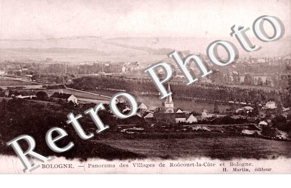 Panorama des villages de Roocourt-la-cote et Bologne