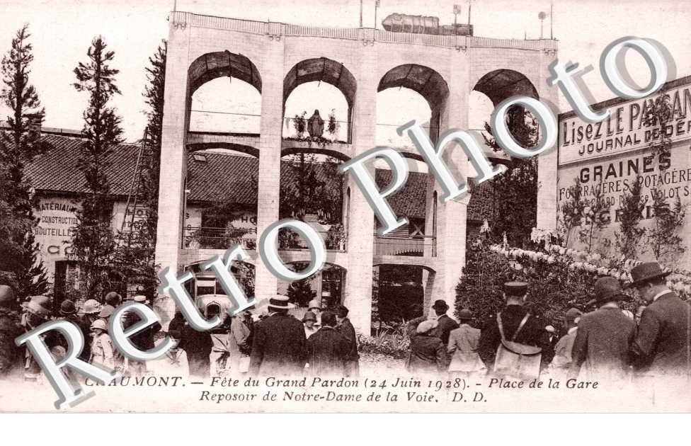Fete du Grand Pardon 24 juin 1928, Place de la Gare, Reposoir de Notre-Dame de la Voie