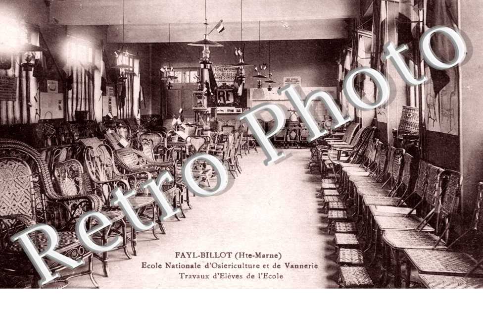 ecole nationale d'osiericulture et de vannerie, travaux d'eleves de l'ecole