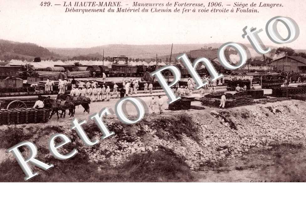 manoeuvre de forteresse - debarquement du materiel du chemin de fer
